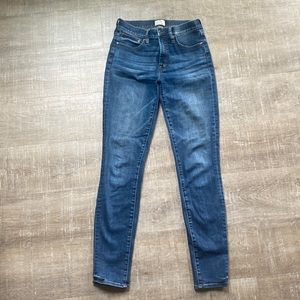 J. Crew 9” High Rise Toothpick Jeans size 27T